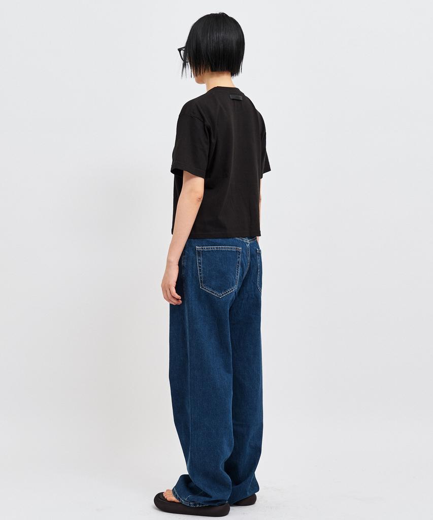 C WEAR BY THE GENIUS Oversized Crop T-Shirt Black