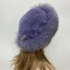 Women's Winter Real Fur Dome Hats Fluffy Natural Fox Rabbit Princess Hat