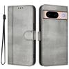 For Google Pixel 8a Cases Wallet Stand Retro Texture Leather Phone Cover with Lanyard