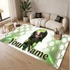 Custom Name Crystal Velvet Rug,Billie Eilish Comfortable Anti Slip Floor Mat For Room Decoration
