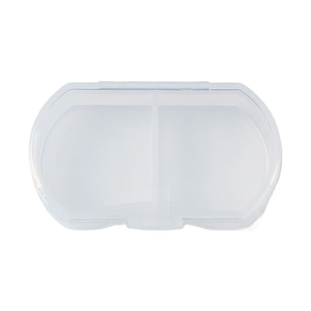 With Lid Mini Medicine Box Snap-on design Pill Packing Box Simple 2-gird Pill Box  Storage Box