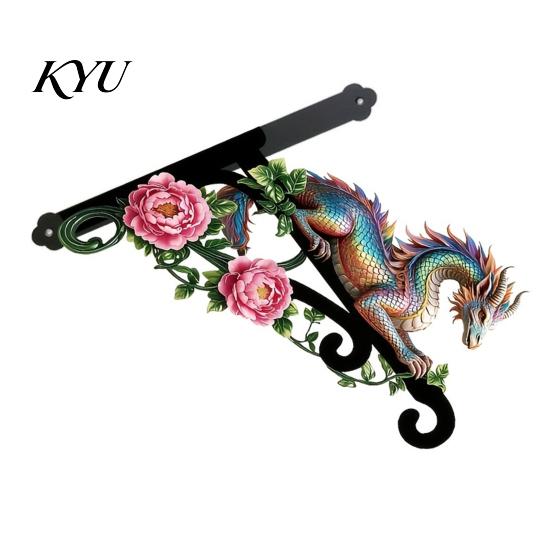 Garden Decoration Gifts Wall Mounted Planter Hanger Hook, Animal Iron Hanging Plant Bracket, Unique Lawn Art Outdoor Heavy Duty Holders for Patio Yard