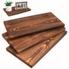 3pcs Wood Rectangles Thick Pine Wood Art Boards Blank Wooden Chipboard for Wall Shelf DIY Crafts Home Decorations Door Hanger Sign (11.5 * 6 * 0.59in)