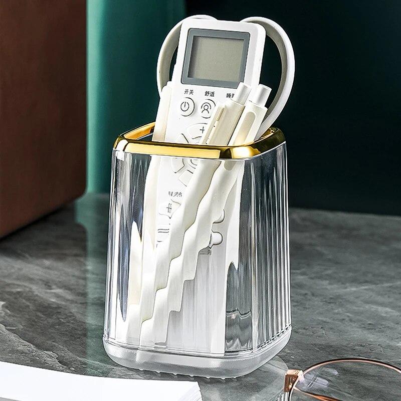 Роскошные органайзеры для макияжа, настольный ящик для хранения косметических кистей, офисный чехол для ручек, органайзер для кистей для макияжа, держатель для губной помады и всякой всячины