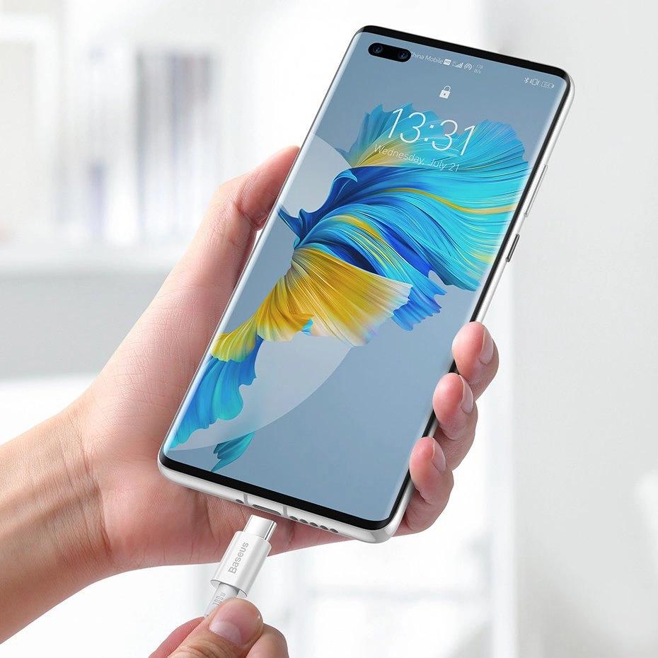 Baseus Superior Cable Usb Type C - Usb Type C Fast Charging Quick Charge / Power Delivery / Fcp 100W 5A 20V 2M White (Catys-C02)