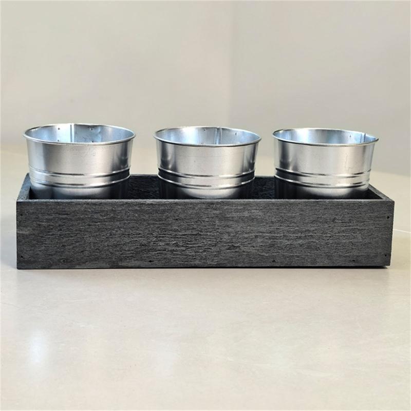 Handmade Trough Succulent Planter Craft Ornament for Desktop Landscaping Desktop Trough Decorations Planter Landscaping