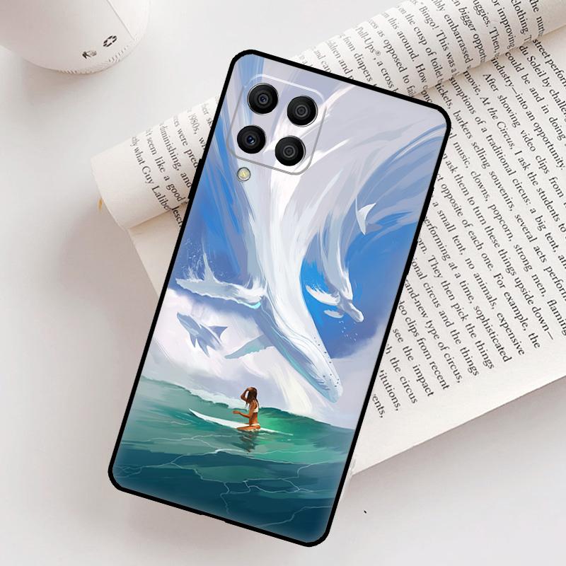Surfing Art Surf Girl Case For Samsung Galaxy M12 M56 M06 M32 M52 M35 M55 M15 M11 M13 M14 M16 M36 M31 M53 M34 M54