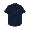 Polo Shirt Ss23 Solid Color Logo Embroidery Single-Breasted Short Sleeve Kids Shirts Blue 323902174-001