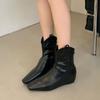 Модные женские молнии Женские ботильоны челси на щиколотке с увеличением высоты Модная обувь с острым носком Женские короткие ботинки Обувь леди