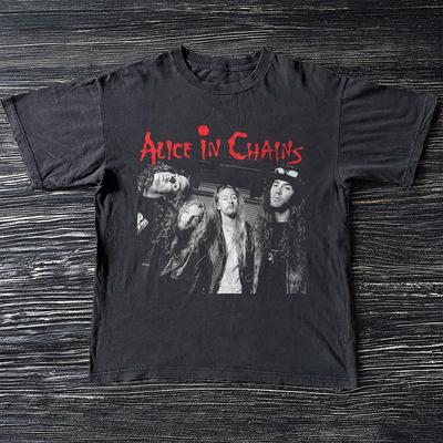 ГОРЯЧАЯ футболка унисекс из черного хлопка с изображением группы Alice In Chains