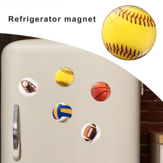2 шт. 25 мм регби магнит на холодильник синтетическая смола украшения дома мини-футбол бейсбол волейбол микроволновая печь магнит на холодильник любители спорта