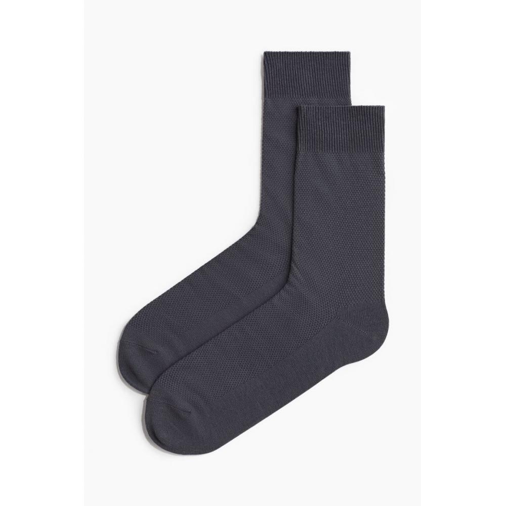 H M Socks Dark Grey