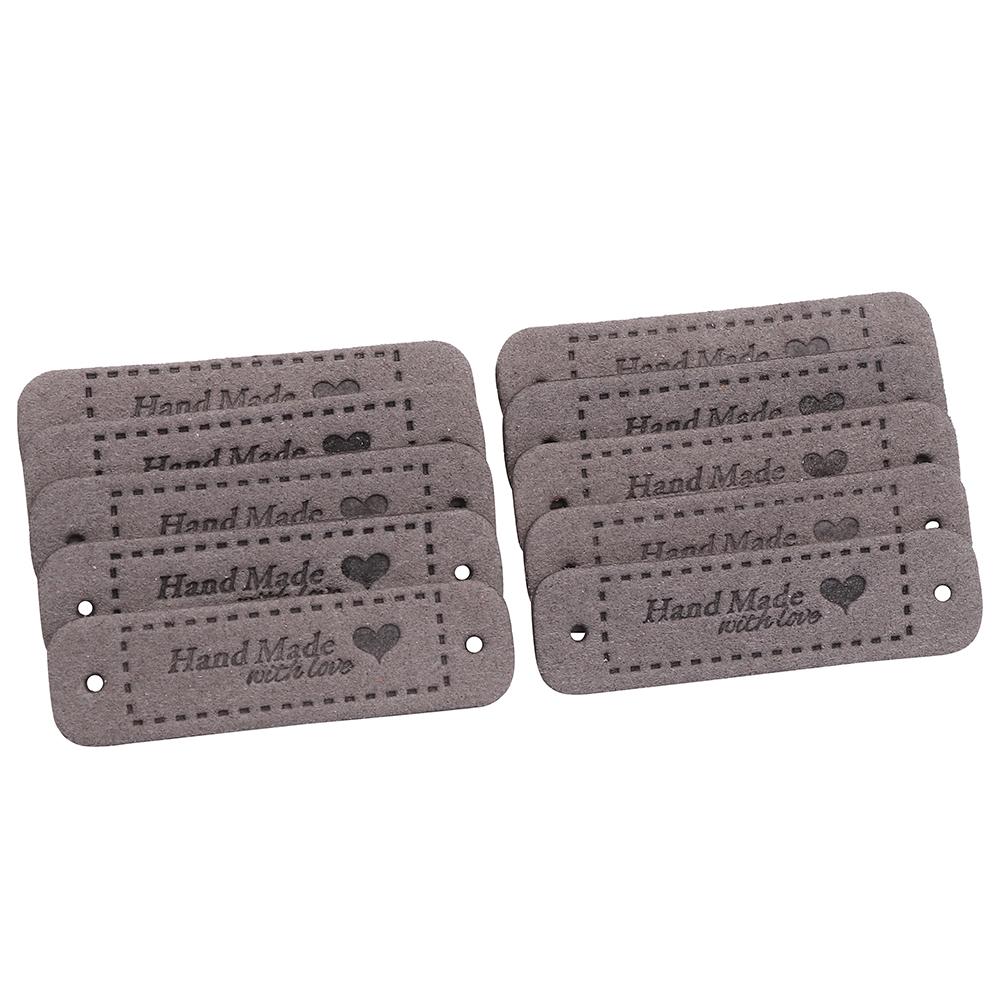 20PCS DIY Hats Bags Sewing Accessories Clothes Tags Label Garment Labels Hand Made With Love