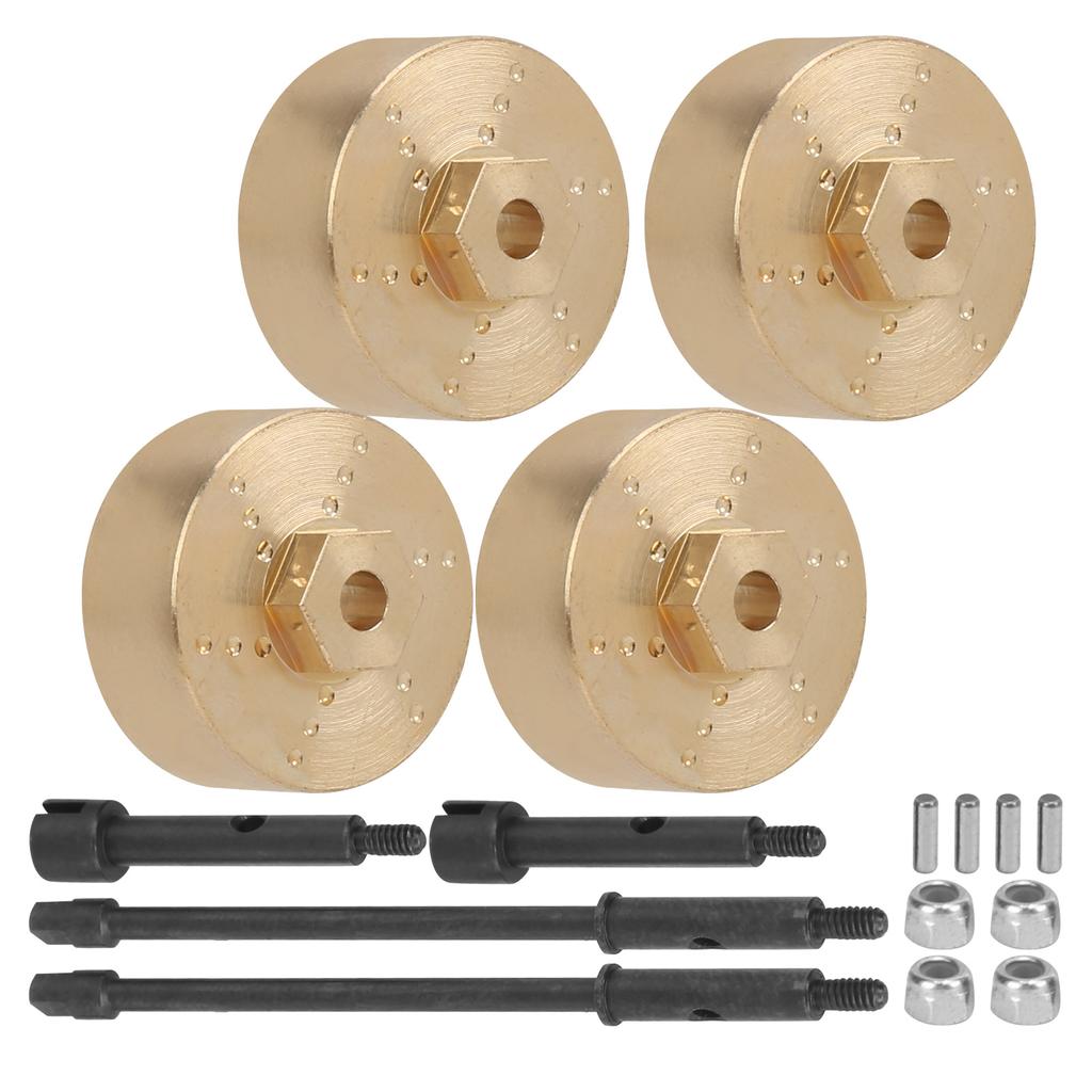 Durable Brass Counterweight Widened Axle Set for Axial SCX24 90081 124 RC Car Parts
