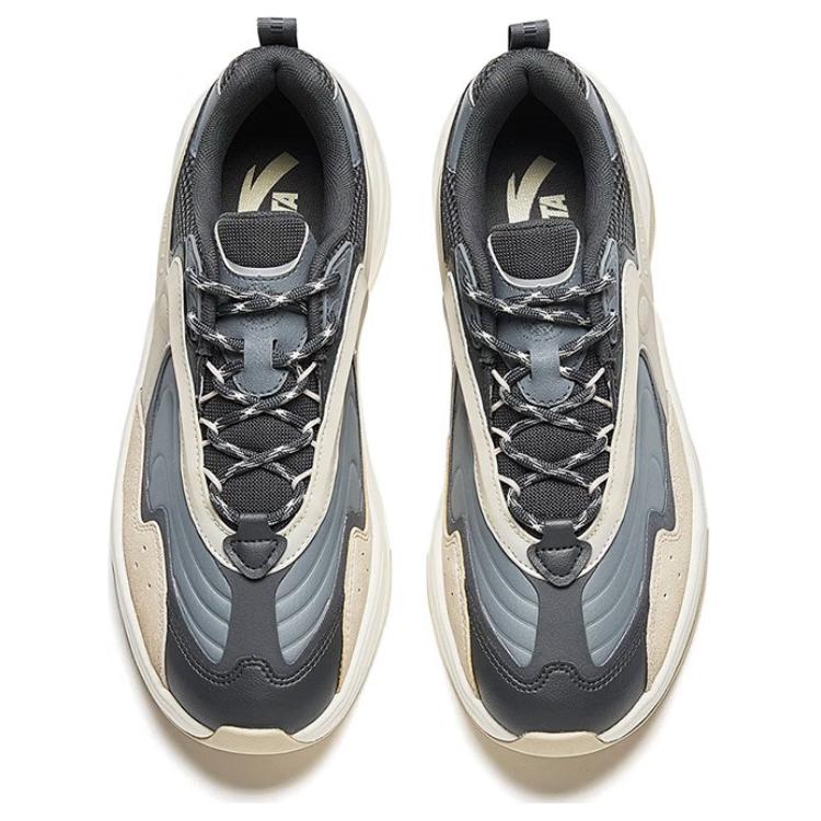 Anta Cross Retro Casual Non-Slip Increased Height Low-Toop Dad Shoes Men sneakers Gray 112348850-9