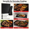 2 Pcs Heavy Duty Non-Stick Oven Liners, 15.75x13 Inch Heat Resistant Microwaves Bottom Mat, Spill & Burn Protection Easy Clean Tray for Stoves