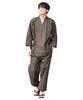 0812 Samue for Top and Bottom Sheeting Samue Dark [Nishiki] Men, 100% Cotton, Set, Material, [7 Brown/M Size]
