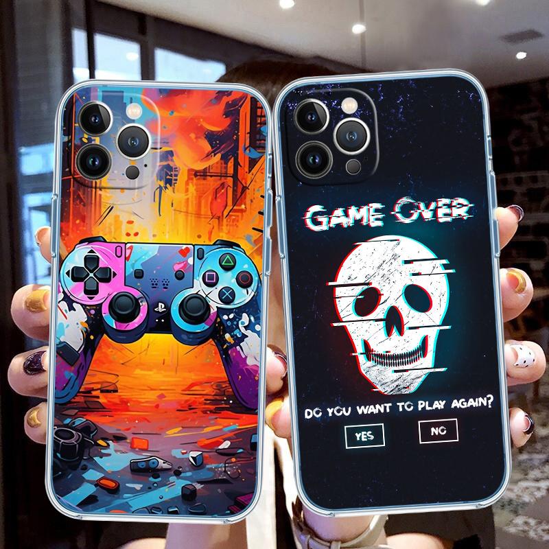 PP37 Game Over Soft Shell Transparent Phone Case for Motorola Moto Edge 20 30 40 50 S30 Fusion Ultra Pro Neo Lite + G200 G23