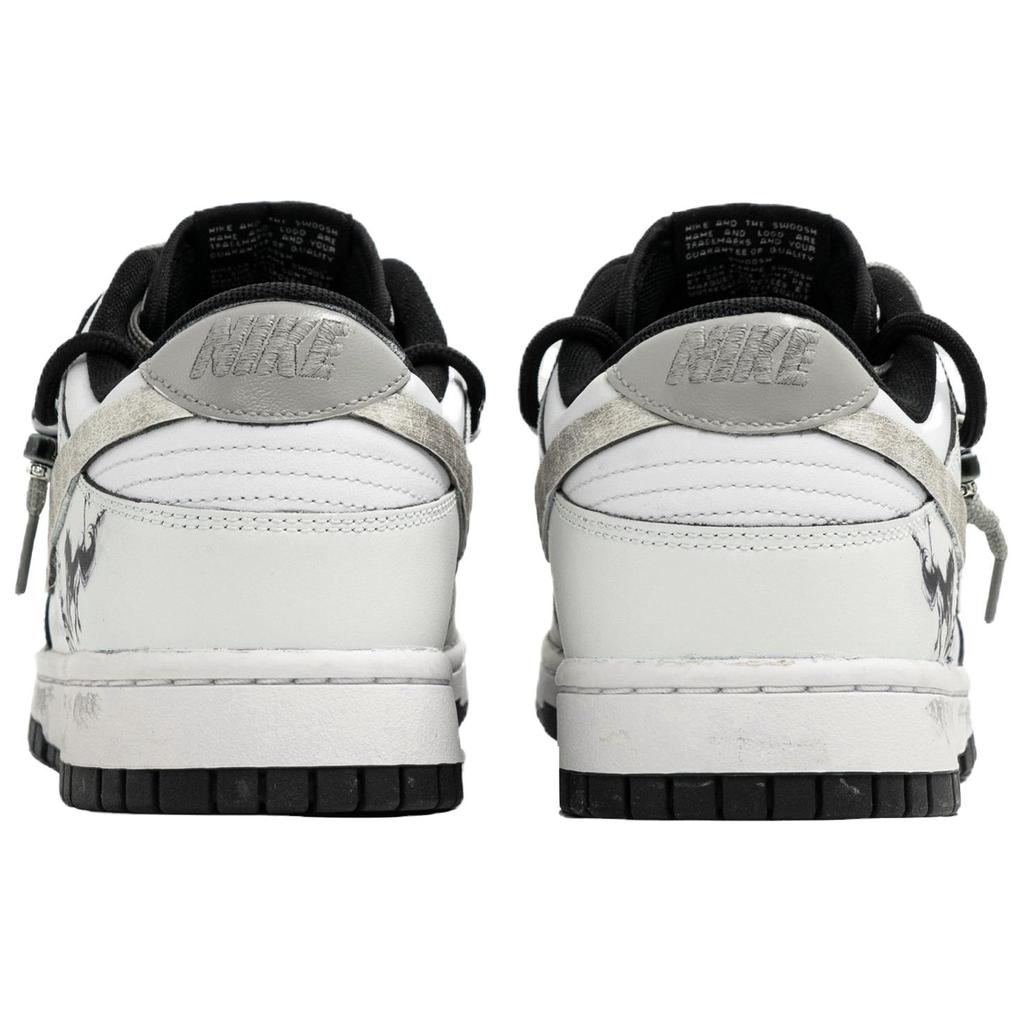 Nike Dunk Myriad Flowers, Летающий Пегас, Сумка для покупок Устойчивые к истиранию Низкие Скейтбордические кроссовки Мужские Серый Белый DD1391-100(Team1023-S-BOX)