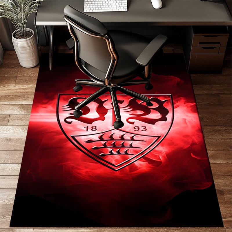 Vfb Fc Crest Printed Office Carpet Chair Cushion Entryway Rug, Rugs for Living Room, Bedroom Christmas gifts