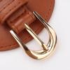 Female Camel Buckle Imitation Leather Women Solid Color Wide Belt Dress Waistband Women Waistband