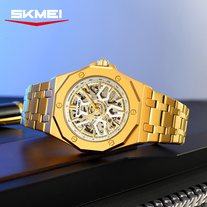 Mechanical Sport Design Bezel Fashion Watch Mens Watches New Montre Homme Clock Men Automatic Skeleton