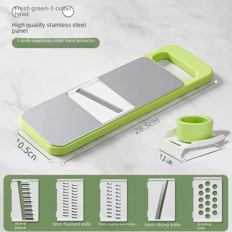 Multi-functional Home Kitchen Slice Cutter No Hands Required Vegetable Slicer Dicer Shredder Storage Organizer Tool