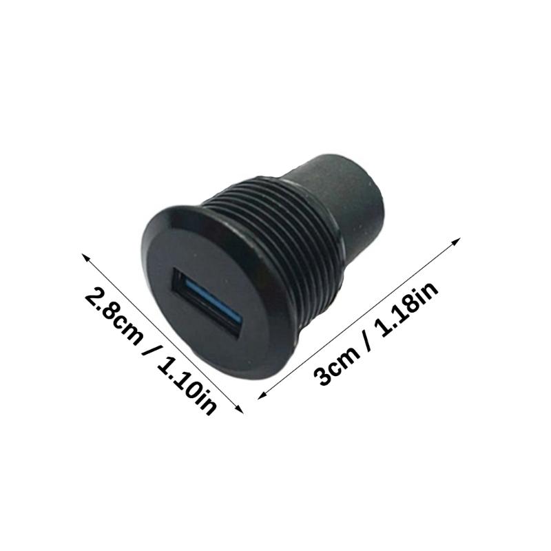 USB3.0 Женский на Женский Круглый Разъем для Панельного Крепления Водонепроницаемая Пылезащитная Крышка Разъем Высокоскоростная Передача Данных