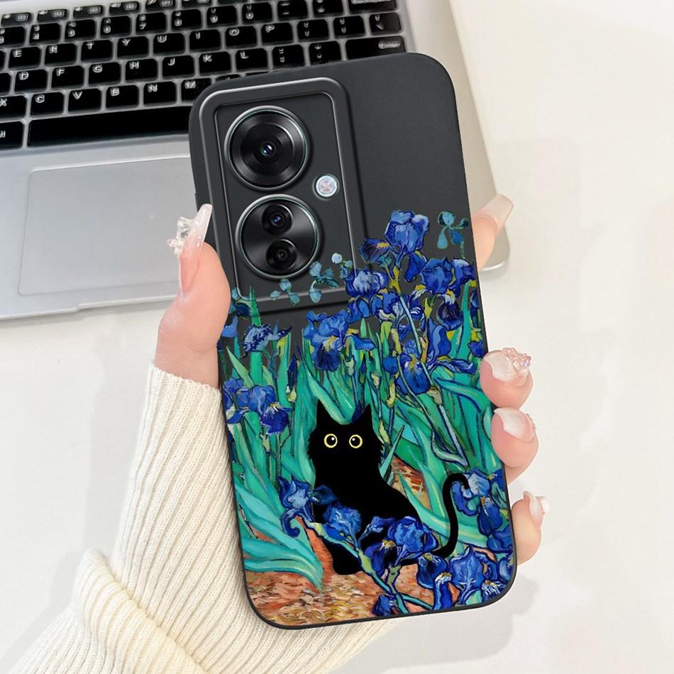 For OPPO Reno11 F 5G Case Reno 11F CPH2603 2024 Elegant Printing Camera Protective Shockproof Soft Silicone Phone Cases