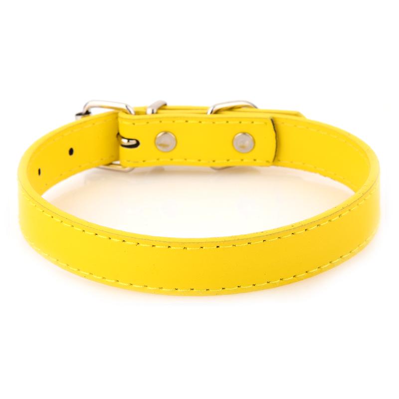 Ошейник для собаки из ПУ кожи: Мульти-спецификация, Простой дизайн, Плоское кольцо на шею для питомца, Разноцветные варианты