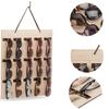 1 Pcs Felt Glasses Sunglasses Storage Rack Display Hanging Bag Wall Bag Storage Box Organizer EMA