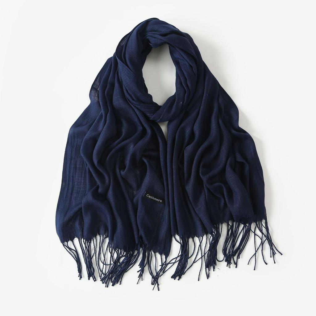 Шелковый солнцезащитный шарф: Модная шаль из бамбуковой пряжи с кисточками