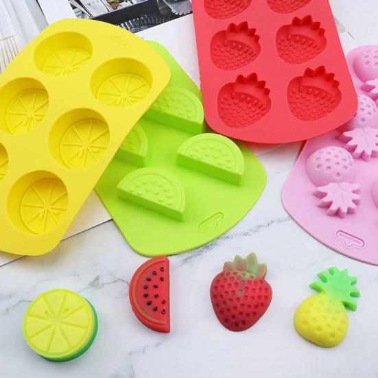 Силиконовая форма Yousheng на 6 ячеек для фруктов, конфет, льда. Простая в использовании, антипригарная, безопасная для посудомоечной машины, пищевого качества, для шоколада, леденцов, выпечки