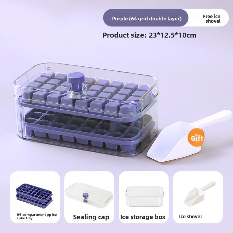 Нажмите на поднос для кубиков льда, форму для льда, льдогенератор, крышку для хранения в бытовом холодильнике, самодельный ледник