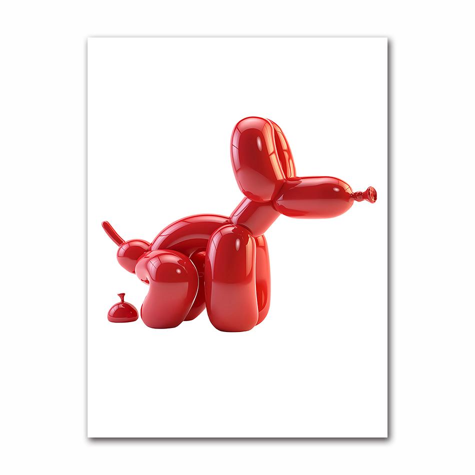 posters for wall Home Decoration Contemporary Art Picture Painting Balloon Dog Print Modern Poster Bathroom Toilet Sign