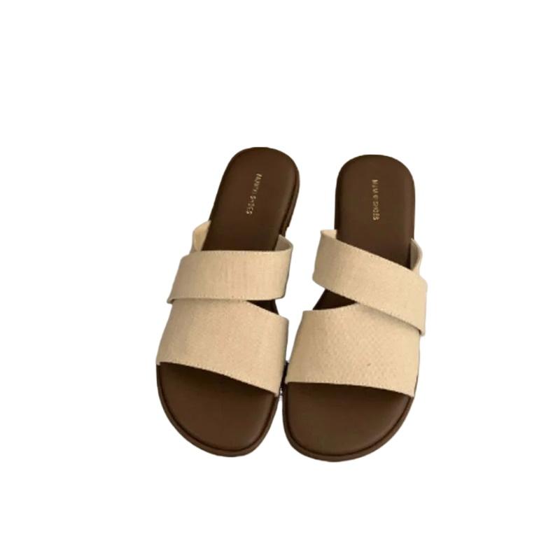 Модные Горячие Продажи 2025 Женские Плоские Сандалии Шлепанцы С Открытым Носком Мюли с Мягкой Стелькой для Лета Пляжа