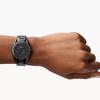 Fossil Многофункциональные черные часы из нержавеющей стали Riley ES4519