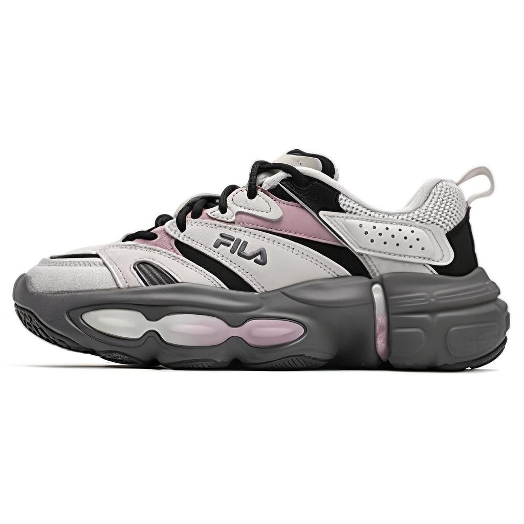 Fila Et Fabric Synthetic Leather Comfortable Versatile Low-Top Casual Shoes Women Sneaker Gray F12W342109FAB