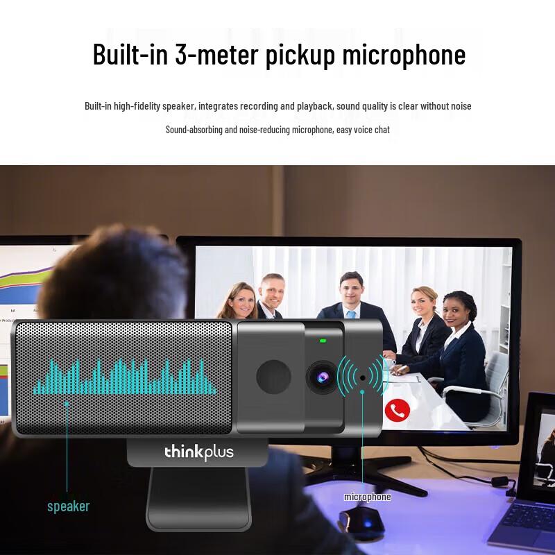 Lenovo thinkplus WL62A 1080P HD Webcam with Microphone (CN version)