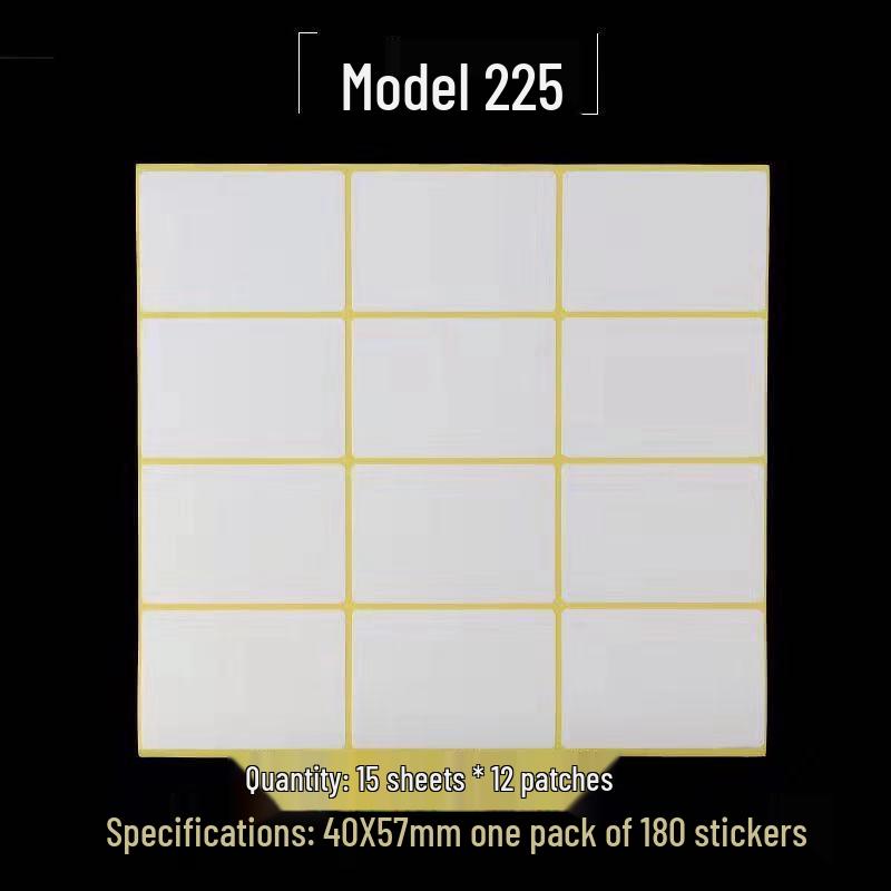 A5 Self-Adhesive Blank Label Stickers for Printing and Handwriting - White Name and Number Stickers
