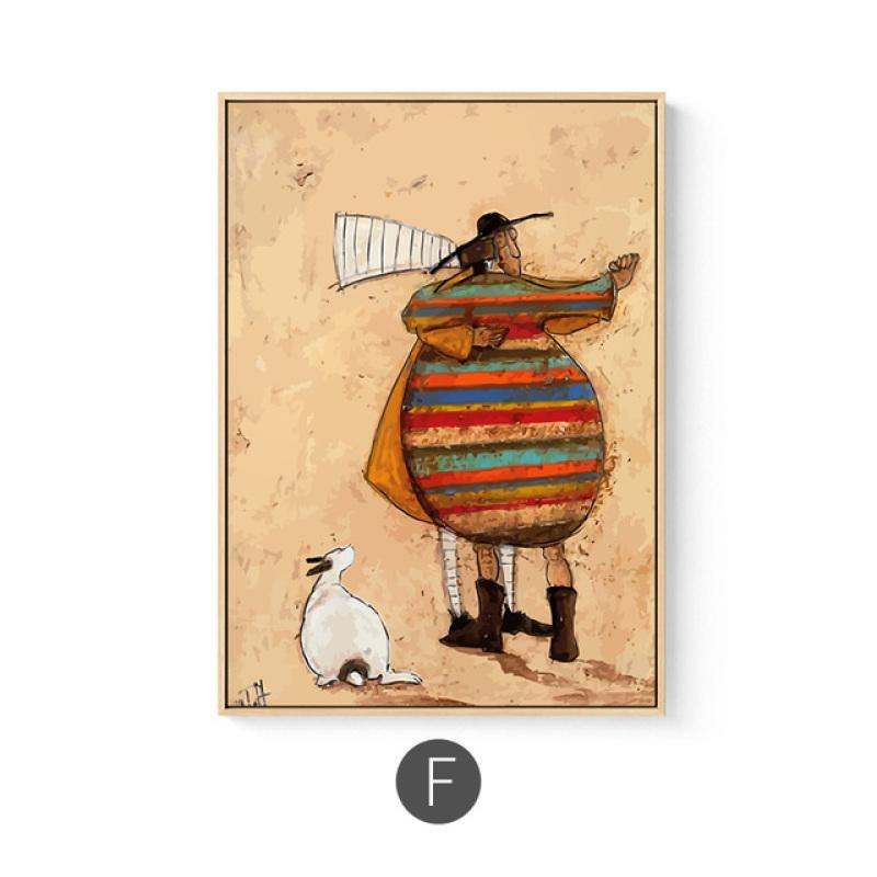 Maeham Nordic Family Happy Рисунок Холст Картина Плакаты Возврат Настенный художественный постер для Morden Гостиная Домашний декор