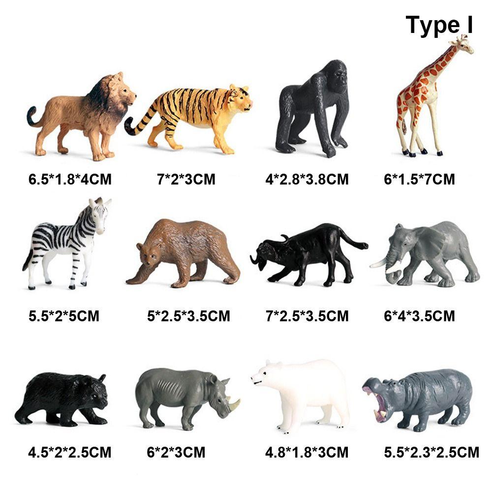 12pcs Mini Insects Simulation Ocean Animal Figurine Dog Cat Wild Animal Model Kids Toys