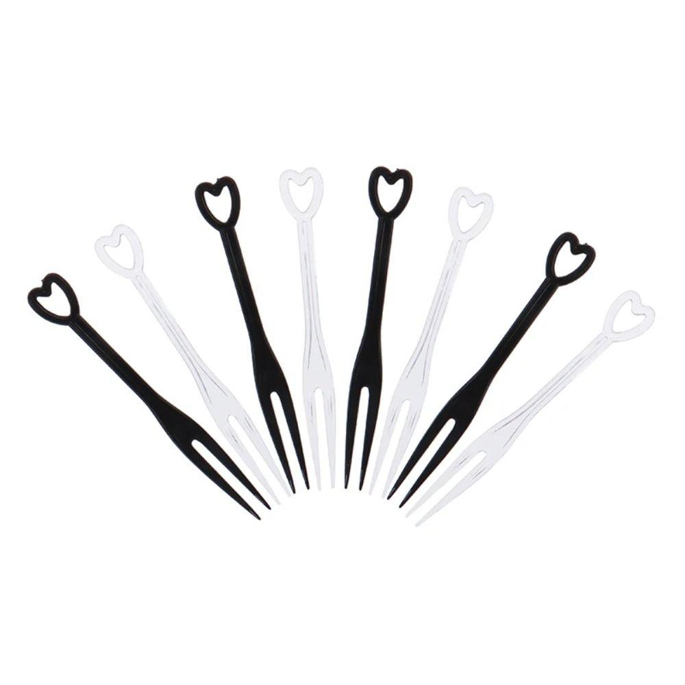 100Pcs Cake Dessert Food Fruit Pick Disposable Plastic Toothpick Practical Fruit Fork