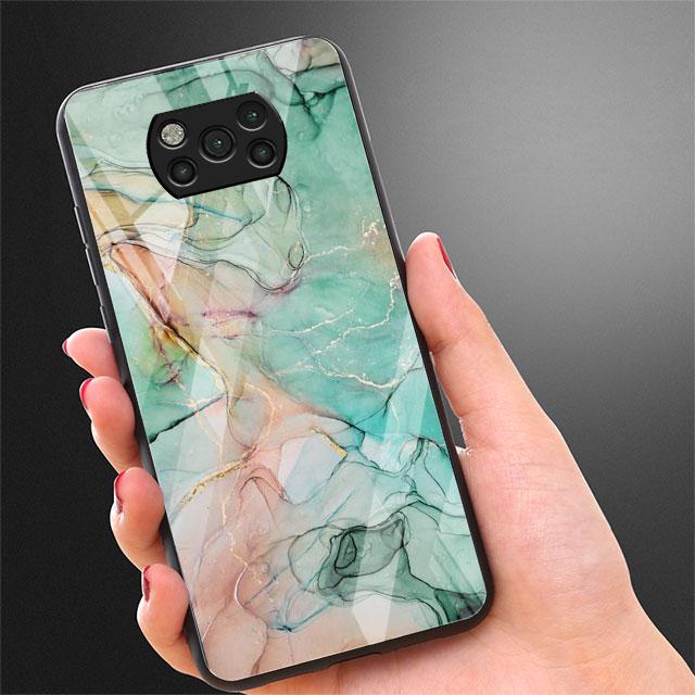 Роскошный стеклянный чехол с мраморным узором для Xiaomi Poco X3 NFC 11 Lite 11T F3 M3 для Redmi Note 11 10 9 8 Pro 10S 9S 9A 9C чехол для телефона