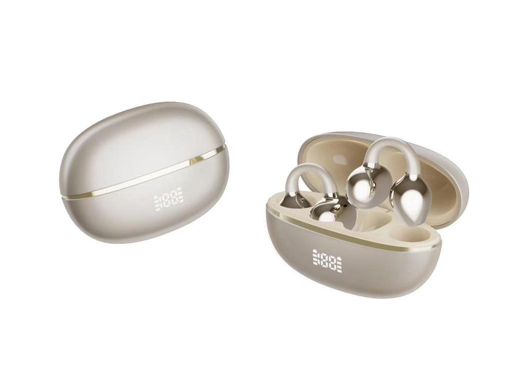 Костяная проводимость Bluetooth Ear Clip с бриллиантовой пряжкой: Подавление шума, Низкая задержка, Беспотерьное качество звука