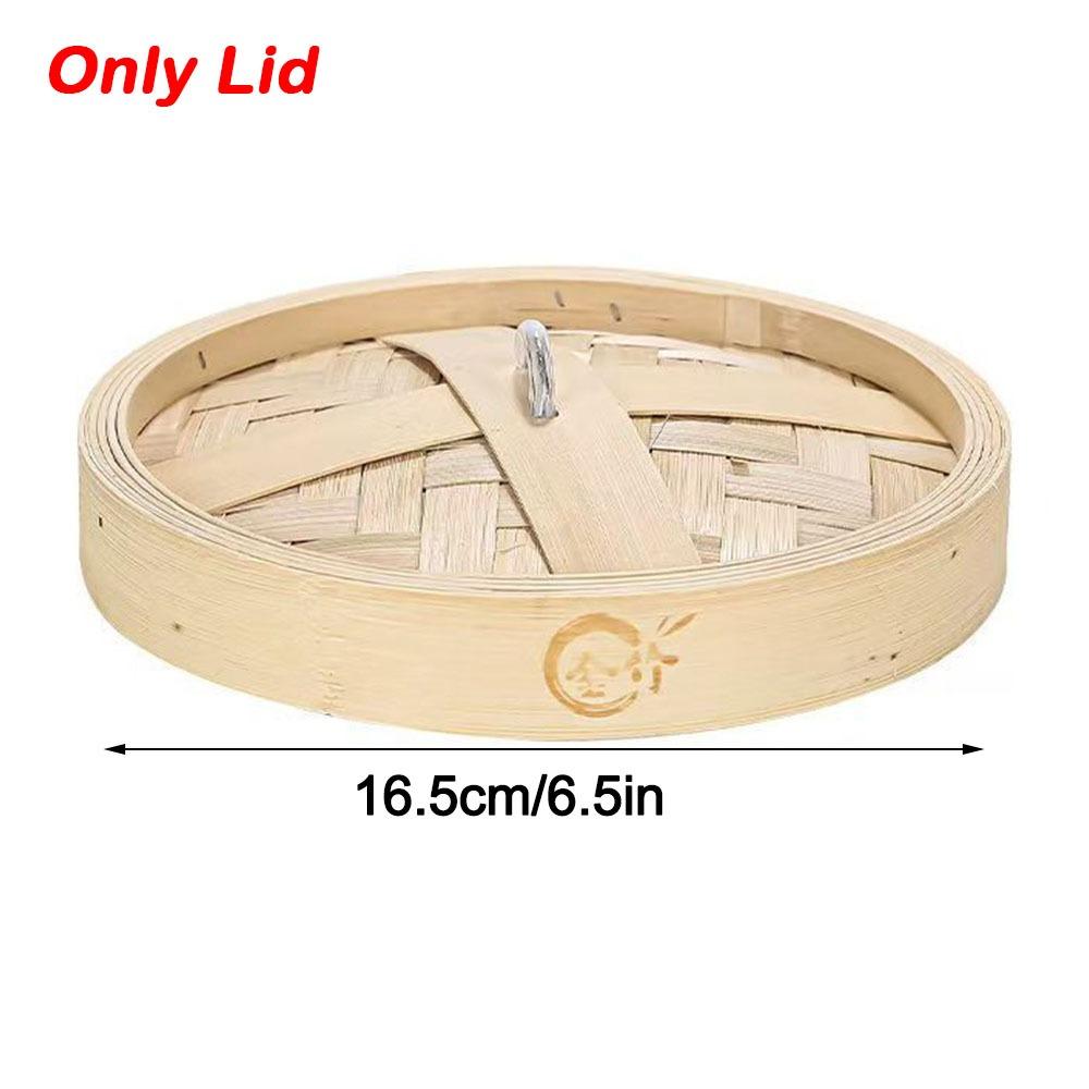 Новая ручная бамбуковая пароварка, штабелируемая, с крышкой, корзина-пароварка, большая вместимость, кухонная посуда, для приготовления клейкого риса