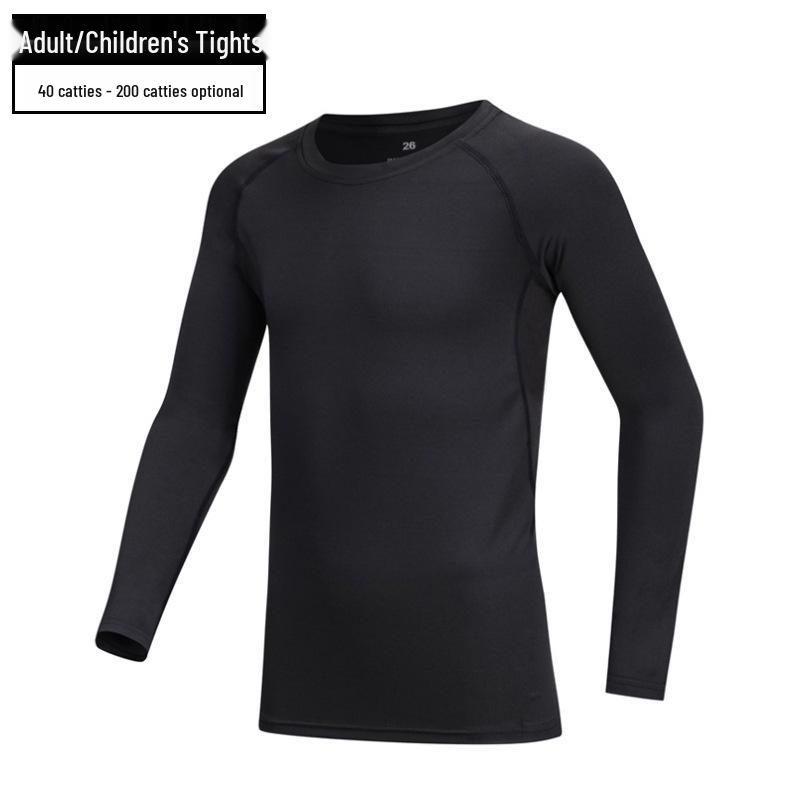 Плюшевые детские баскетбольные и футбольные быстросохнущие тренировочные костюмы для мальчиков - осенне-зимние спортивные тайтсы и базовые топы