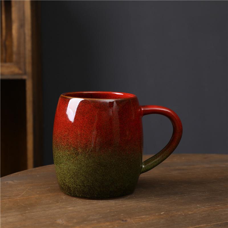 Kiln-Changed Ceramic Cup Large Capacity Cup Office Gift Water Cup Household Retro Coffee Cup