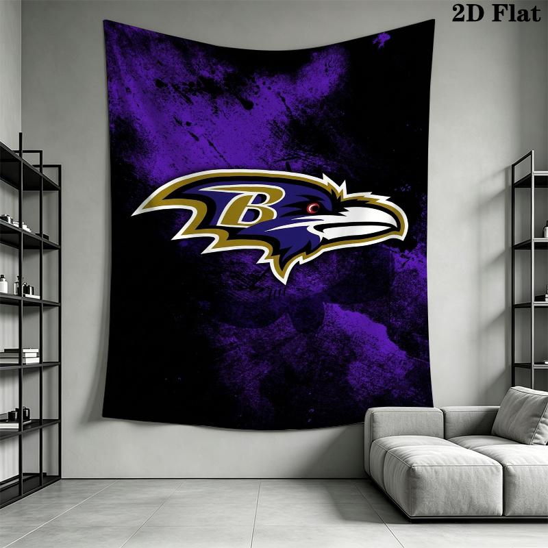 Baltimore Ravens Wall Tapestry Aesthetic Wall Hanging Printed Fabric Blanket Decorative Tapestries for Bedroom Living Room Home Decor