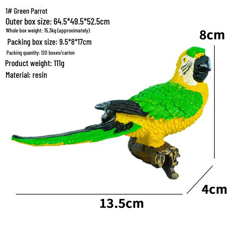 Украшения для аквариума из смолы в виде птиц и рыбок - попугай, скворец, орел, настольный декор